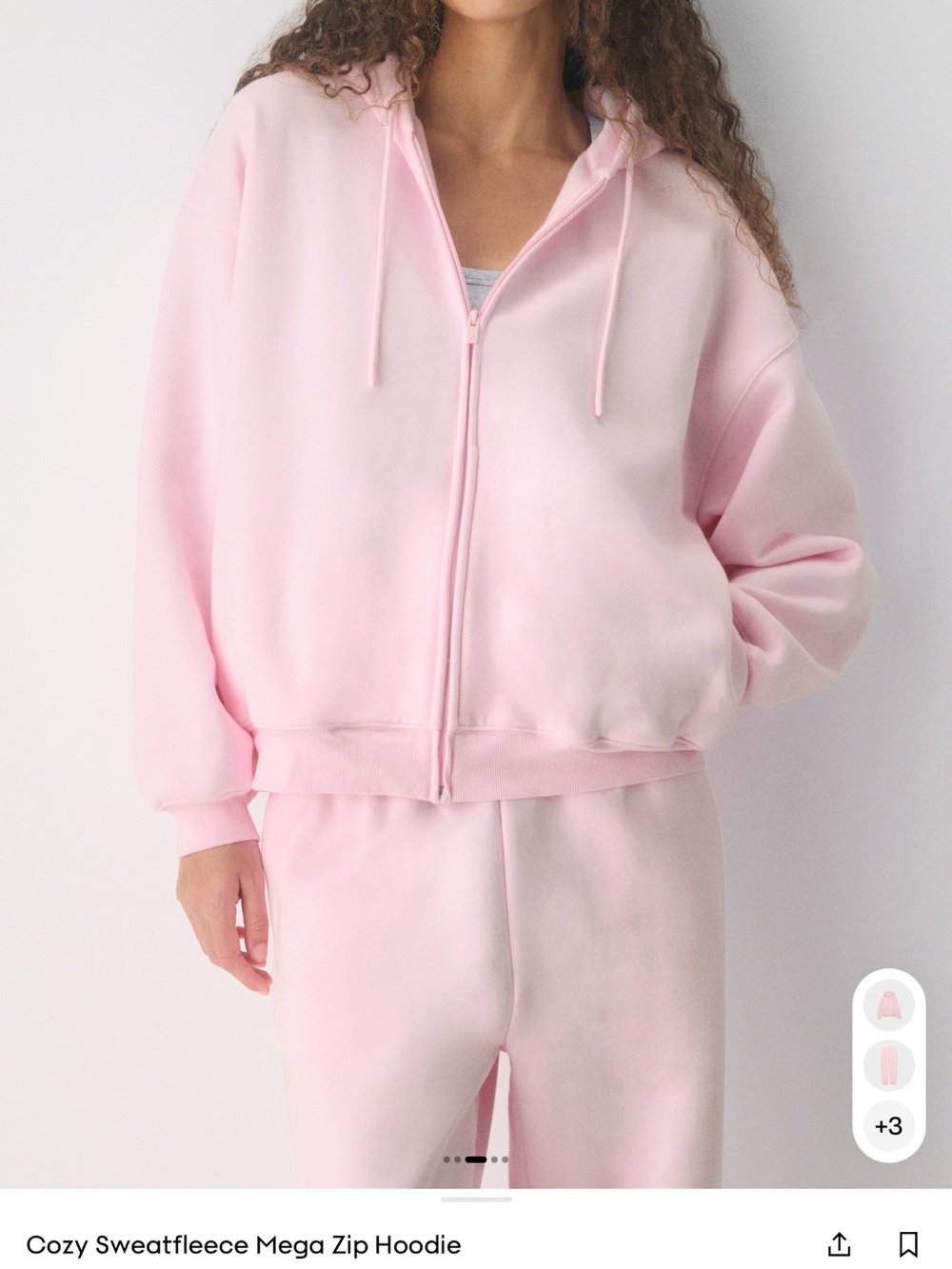 Aritzia Cozy Sweatfleece Mega Zip Hoodie